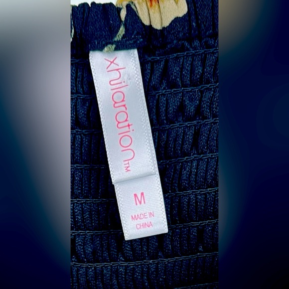 Black Floral Jumpsuit w/Floral Print Sz M, by Xhilaration - Picture 9 of 9